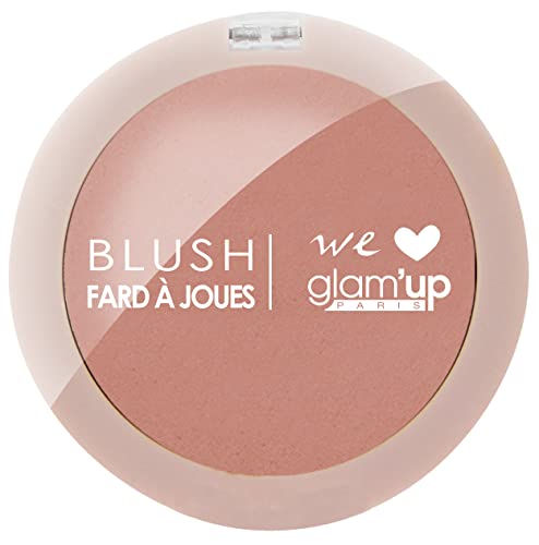 Glam'Up Paris - Blush Fard à Joues - Effet Bonne Mine et Naturel - Fini Satiné - Longue Tenue - N°1 - Caramel Cover
