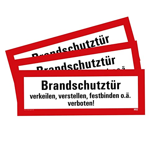 Bodenmarkierung für Türbereiche R10 Brandschutztür! verkeilen