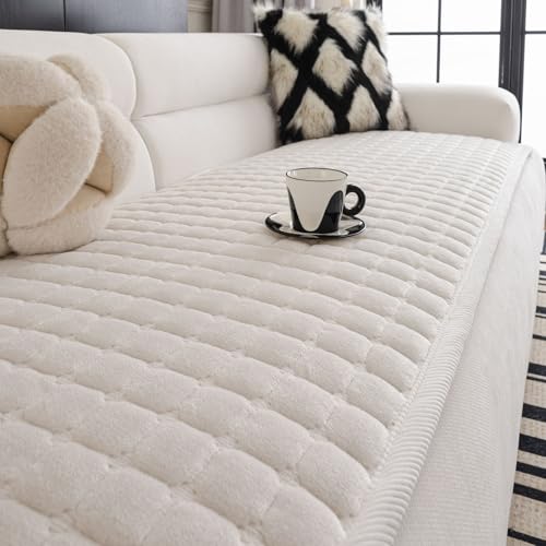 QHAIYYBF Soft Flannel Sofa Covers Washable - Sofa Cushion Covers, Non-Slip Sofa Cover 1 2 3 Seater Couch Covers for Sectional Sofa, Sofa Slipcovers