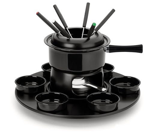 Conjunto para Fondue Forma Inox Lugano Carroussel Preto - 18 peças