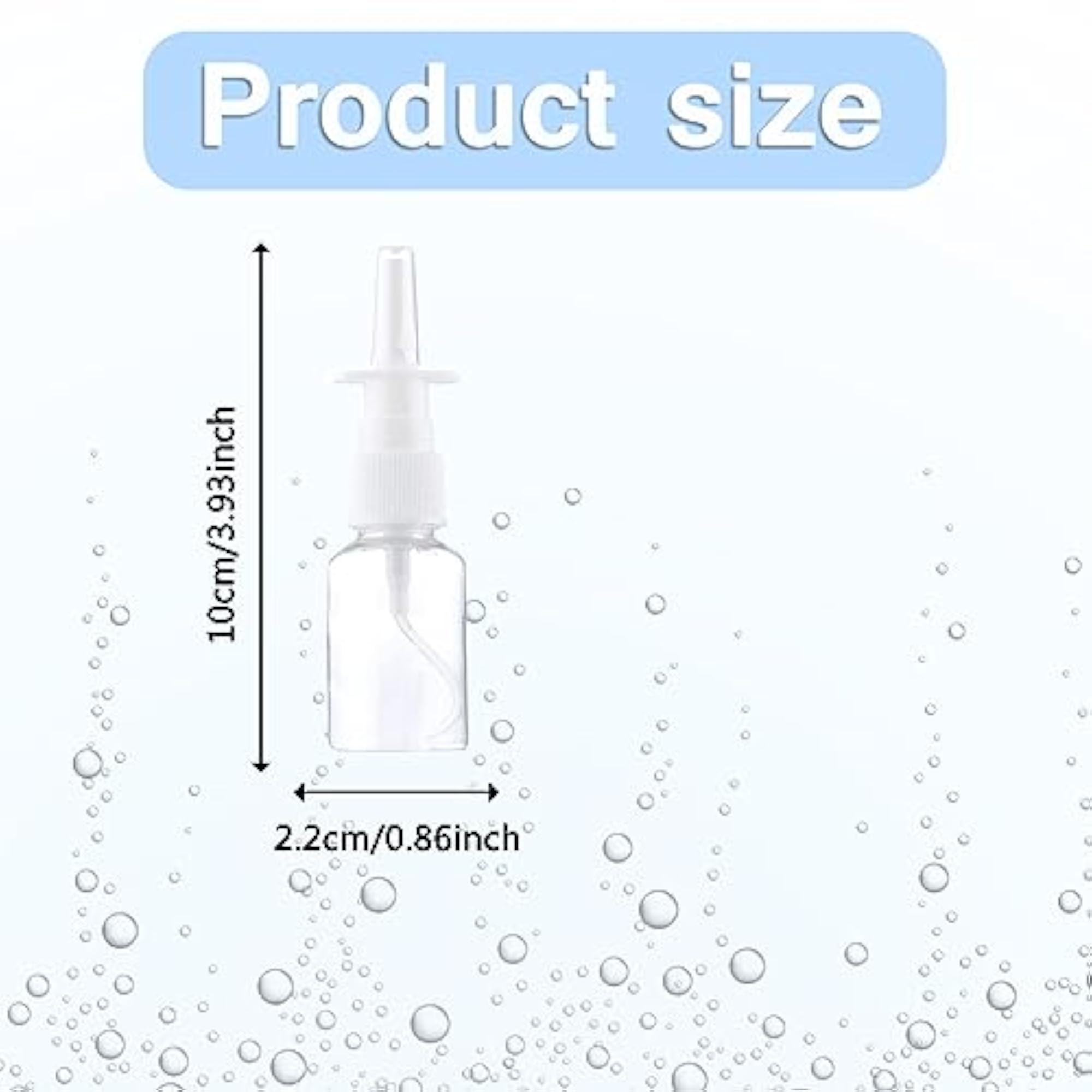 5pcs Refillable Plastic Nasal Spray Bottles
