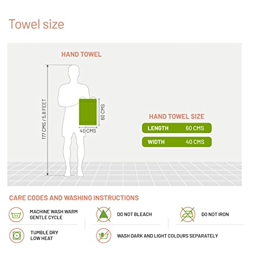 Image of DDECOR - White Cotton 500 GSM Hand Towel - Pack of 2