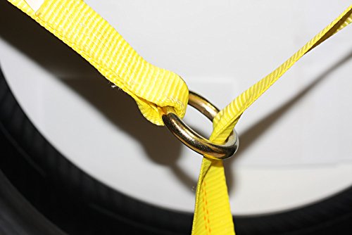 Mytee Products (4 Pack) 2" X 10' Car Tie Down Lasso Ratchet Strap With Flat Hook - Tire Straps For Car Trailer - Wheel Straps For Hauling Cars #TOP3