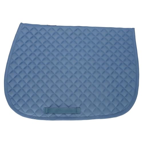 Dura-Tech All-Purpose Saddle Pads for Horses | Schooling Saddle Pad Square Cut | Equines Horse Saddle Pads | Polyester Fabric Blend | 23" Spine and 18" Drop Length | Color Sky Blue