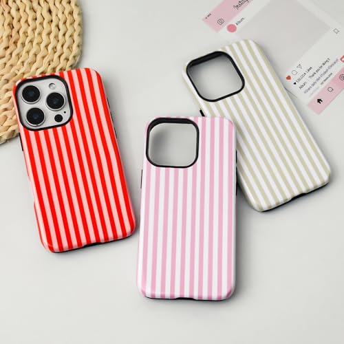 Coque iPhone 16 Pro rigide antichoc rose rouge en TPU et PC
