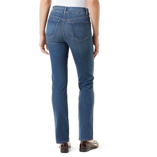 Image of Gloria Vanderbilt Womens Shape Effect Pull on High Rise Straight Leg Jean Standard