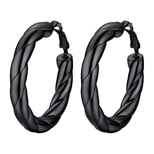Hypoallergenic Earrings For Women Trendy Black Hoop Earrings Earring Hoops #TOP25