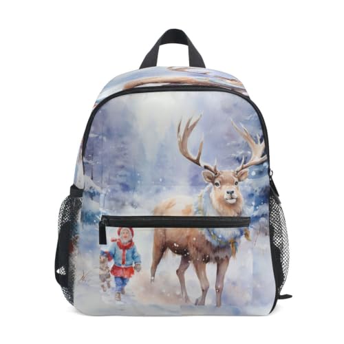 Sac d'école préscolaire art de la neige pour les sorties d'hiver et la rentrée des petits
