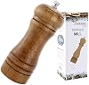 Molinillo de Pimienta o Sal de Roble de 5" Ajustable y Recargable para Cocina | Molinillo de Madera o Salero, Rotor de Cerámica Ajustable, Mecanismo de Molienda de Cerámica Recargable, Madera de Roble, para Cocina 2