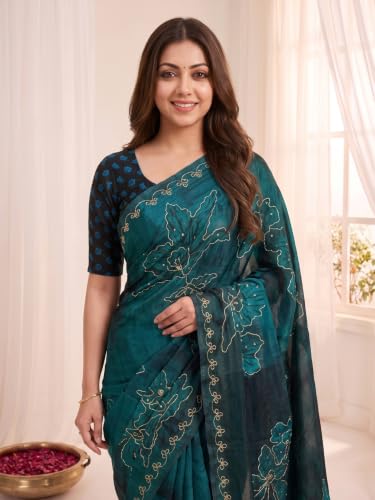 Nayanthara Trends satin silk saree – image 7