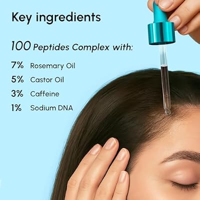 MAREE Hair Growth Serum 2 Pack - Caffeine Peptides Castor Rosemary Oil for Hair Growth - Products for Women & Men - Hair Oils for Hair Growth - Hair Regrowth Tonic - Scalp Serum