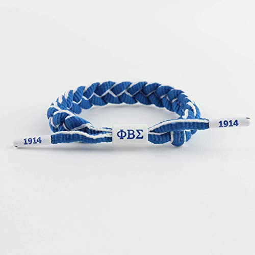 Phi Beta Sigma Fraternity Royal Blue & White paracord bracelet.