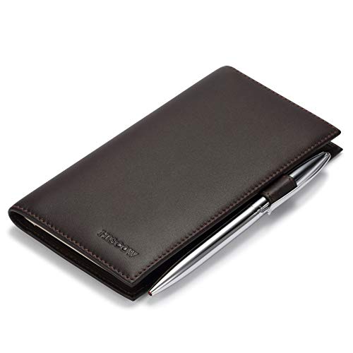 HISCOW Supple Leather Checkbook Cover with Free Divider - Italian Calfskin (Premium Coffee) - Thumbnail 4