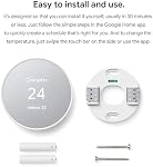 Google Thermostat Nest - Thermostat intelligent pour la maison - Programmation WiFi Thermostat - Charbon