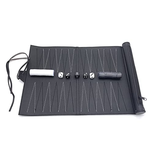 Roll-Up Travel Backgammon Games, Foldable Chess Board Games, Pu Travel Game, Portable Lightweight Backgammon Game Set #TOP1