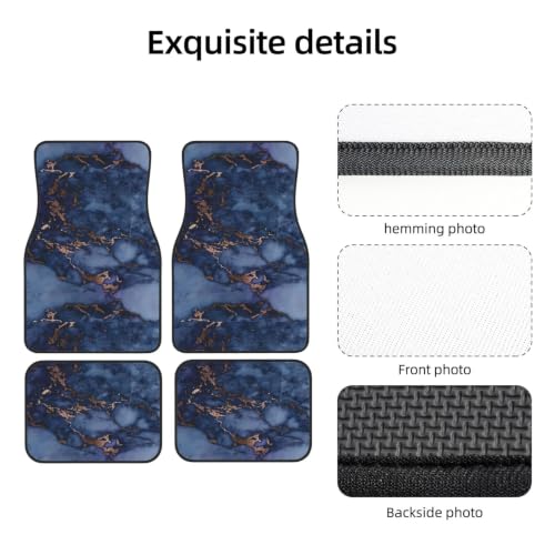 Alfombrillas de coche azul marino y cobre para proteger el vehículo en viajes y rutinas diarias 3