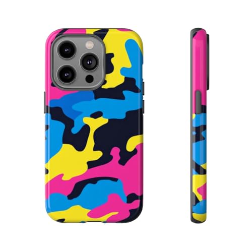 Coque rigide iPhone 14 Pro rose fluo ajustée anti-rayures