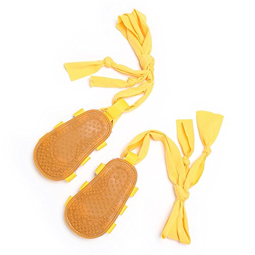 Hsdsbebe Baby Girls Gladiator Sandals Pu Leather Rubber Sole Toddler First Walkers Roman Lace Up Beach Sandal Shoes(Sxyrm Yellow,1) #TOP3