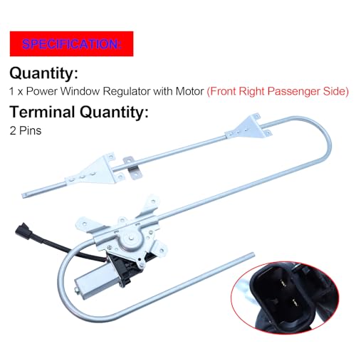 SMMS Power Window Regulator with Motor for Kenworth C500 T270 T300 T370 T400 T600 T660 T680 T800 W900 W990 2006-2020, Front Right Passenger Side, Replace OE R211005R, 741-5404, 7415404, HLK2272 by SMMS AUTO PARTS ㅤ - Used condition - Image 5