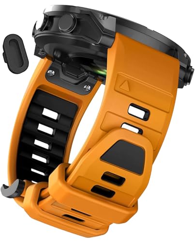 Image of Zitel Band Compatible with Garmin Fenix 8 AMOLED 51mm /8 Pro 51mm, Fenix 7X /7XPro, 6X /6X Pro, 5X /5X Plus, 3 /3 HR, Descent MK1 /2i /3i, Enduro 3 /2 - Quickfit 26mm Silicone Sport Strap