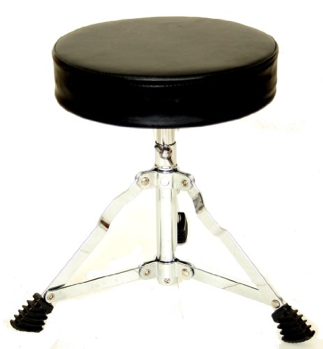 Gammon 5-Piece Junior Starter Drum Kit with Cymbals, Hardware, Sticks, & Throne - Black