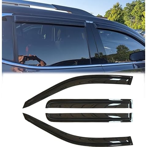 VICOJETOR 94263 Sunproof Waterproof Side Window Wind Deflector, 4pcs Protective Replacements Rain Guards Set, Window Visor fit for 2017-2023 GMC Acadia Cover
