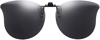 Polarized Cat Eye Clip On Sunglasses Over Prescription Glasses for Women UV Protection
