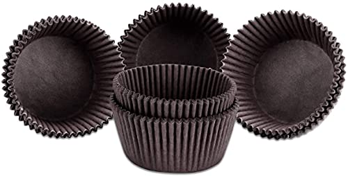Image of Jamboree 500pcs Cupcake Liners, Cupcake Wrappers, Disposable Cupcake Paper Baking Cups for Cake Balls, Muffins, Cupcakes and Candies. (Assorted Bright Colors) (1500, Brown)