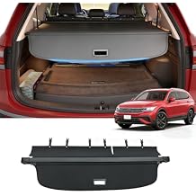 Cargo Cover for 2018-2024 VW Tiguan - No Gap Retractable Trunk Shield Not for 2025 Security Shade Tonneau Cover Luggage Privacy Screen with Extra Canvas Cover