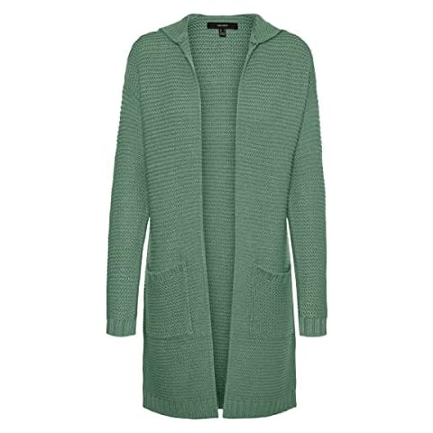 VERO MODA Female Strickjacke Longline Kapuzen Cover