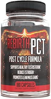 Rebirth PCT - Post Cycle Therapy Supplement - Estrogen Blocker for Men - D-Aspartic Acid, Ashwagandha, Tribulus Terrestris, DIM - 180 Capsules