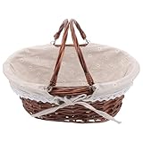 Grand espace de rangement : grâce à sa capacité intérieure, ce panier en paille tressée peut également servir de panier de pique- , idéal pour ranger fruits, en-cas ou ustensiles. panier en rotin naturel tressé à la main, avec poignée de transport