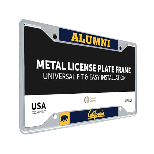Desert Cactus University of California Berkeley Golden Bears Metal License Plate Frame for Front or Back of Car Officially Licensed (Alumni)