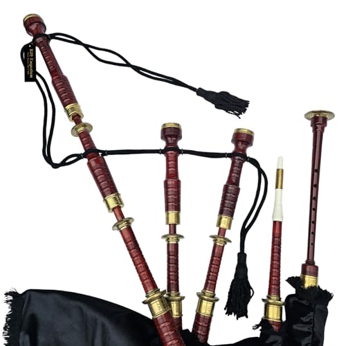 Kilt Emporium Traditional Scottish Bagpipes - Full Set with Accessories and Hard Case