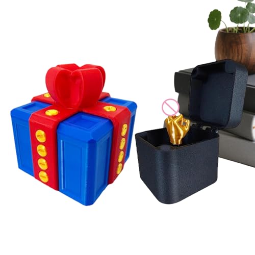 Mozeuu Funny Middle Finger Joke Box - Gift for Adults & Office Decoration Christmas Birthday