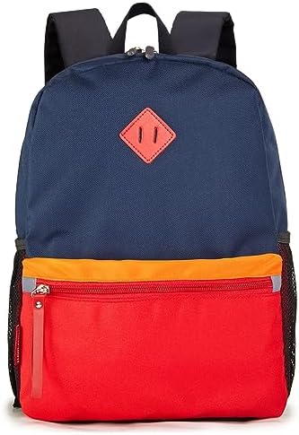 HawLander Little Kids Backpack, Toddler School Bag for Boys Aged 3 4 5 6 7 Years, with Chest Strap, Blue Green