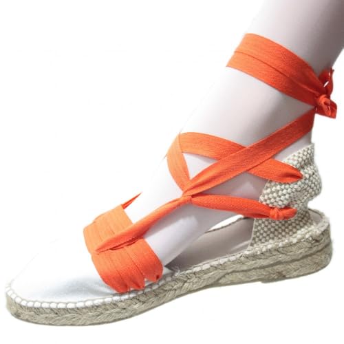 Sachets traditionnels faits main orange design 3 veines taille 35 EU - 4