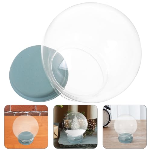 Miniatura 8 de Sewacc Kit De Globo De Nieve De Vidrio De 120 Mm, Tapa De Globo De Agua Vacía Para Decoración Del Hogar Y Manualidades, Bola De Cristal De Repuesto