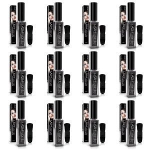 Divaderme Lash Extender II - 100% Natural Eyelash Fibers + Enhancer Treatment - Increases Your Lashes By 1000% - Made in USA (12 Pack)