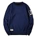 Produktbild Aoogo Herren Freizeit Mode Nähen Druck O Ausschnitt Langarm T-Shirt Top Bluse Lässiges,Nähen T-Shirt Mit Rundhalsausschnitt