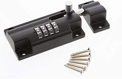 Sterling CLB110BK 110mm 4 Unique Combination Locking Bolt-Black-with Anti-Tamper Security Fixing Screws