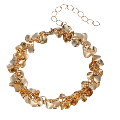 Shenrongtong Pulsera de uso diario para mujer, pulseras pequeñas de moda para mujer, joyería elegante para familiares, amigos, amantes, novia, madre y parientes, Refer to description, Hierro, Unisex