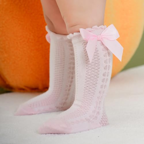 Baby Girls Knee-High Socks Toddler Keep Warm Cotton Sock Uniform Stockings for Infant Kids3