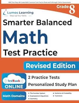 Sbac Test Prep: 8th Grade Math Common Core Practice Book and Full-Length Online Assessments: Smarter Balanced Study Guide with Performance Task (PT) and Computer Adaptive Testing (Cat)