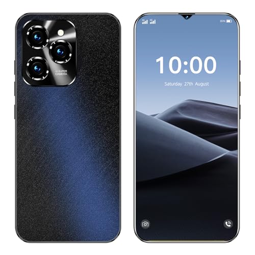 Fine Life Pro Android-Telefon, 6,3-Zoll-Bildschirm, 4G-LTE Smartphone, Dual-Kameras, 2GRAM, 16GROM, erweiterbar 128GB, Dual-SIM-Karten, geeignet für Anfänger (83,Black)