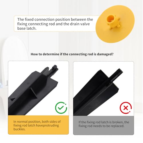 MUUPEG Toilet Canister Repair Kit Compatible with Kohler GP1229656 K-1188999 K-1188998 for AquaPiston Flush Valve, Toilet Tank Parts Includes Center Guide Chain and Cap - Thumbnail 5