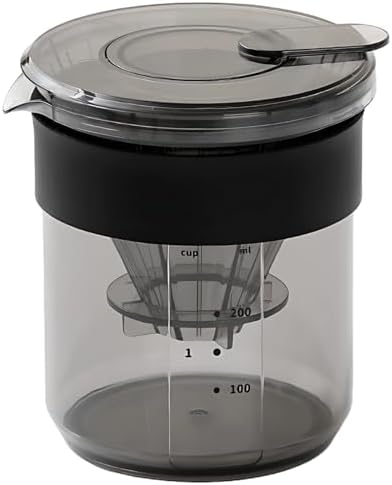 3 in 1 Pour Over Coffee Maker, Travel Coffee Cup with Scale, 14.5 fl oz / 450 ml, Portable Hand Drip Coffee Filter in Cup, Compact Space Saving Design for Camping, Hiking, Home Use