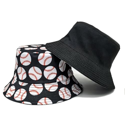Image of Quanhaigou Bucket Hat for Men Women,Packable Reversible Printed Sun Hats,Fisherman Outdoor Summer Travel Hiking Beach Caps