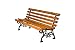 Produktbild naka24 Parkbank Gartenbank Gestell Massivholz Kiefer 160 cm (01120 160cm Gusseisen)