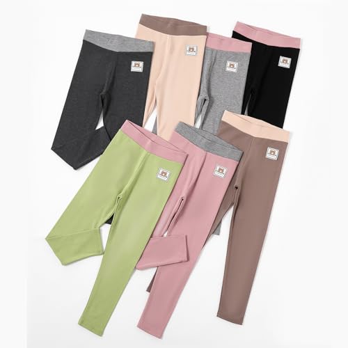 8 Pack Girls Leggings Yoga Pants for Kids Full Length Pants Toddler Girl Stretchy Leggings2